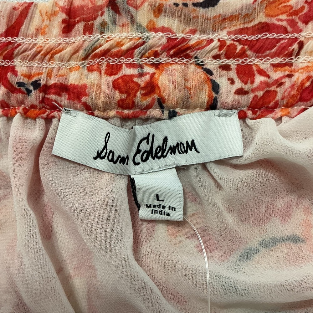Sam Edelman NWT Large Paisley Red/Orange Mini Skirt - Picture 3 of 12